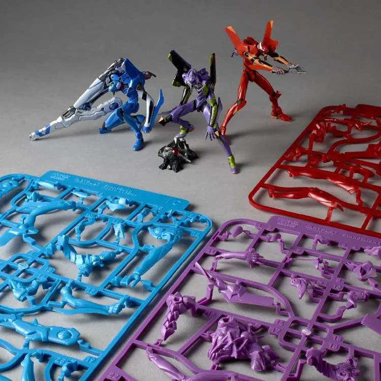 Evangelion Unit-01/Unit-02/Proto Type-00 Artpla Model Kit 9.5cm-12cm